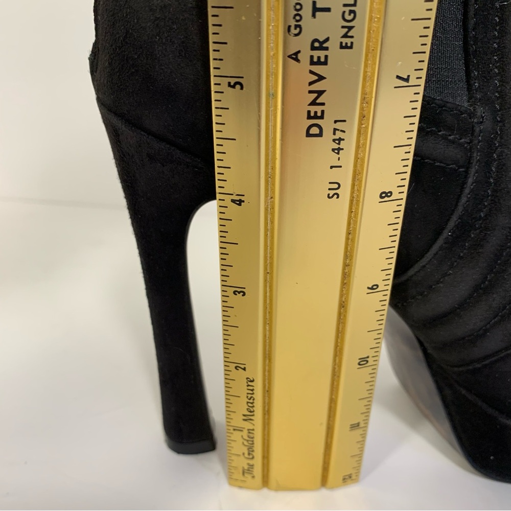 Guess Abrielle Suede Ankle Boot Women 6.5 Black‎ Platform Stiletto Office Siren - Picture 13 of 13